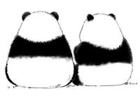 黑白漫画：《思考》，谁说熊猫就非得是黑白漫画？结局好可爱！