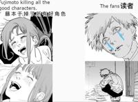 《电锯人》最新剧情过于刺激，粉丝P图玩梗，同行漫画家停更休息