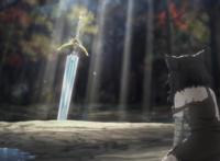 男主转生异世界成为一把剑，还被一位兽耳娘使用，作品还动画化了