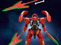 高达水星的魔女：HG模型达利尔巴尔德公开手腕变光剑的红色独角