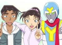 在名侦探柯南的开年新作中，和叶变成小孩子，服部演技实属辣眼睛