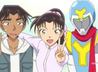 名侦探柯南：大怪兽哥美拉vs假面超人，新兰平和撒糖