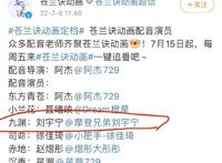 刘宇宁被指抢饭碗，饭局上成了《苍兰诀》动画配音，官微：有试配