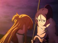 亚丝娜害怕到崩溃，还自暴自弃，进击篇剧场版中，她显露柔弱一面