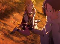 亚丝娜害怕到崩溃，还自暴自弃，进击篇剧场版中，她显露柔弱一面