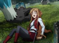 亚丝娜害怕到崩溃，还自暴自弃，进击篇剧场版中，她显露柔弱一面