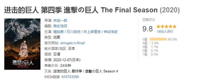 豆瓣9.8！《进击的巨人》最终季炸裂开局，铠之巨人莱纳惨遭蹂躏