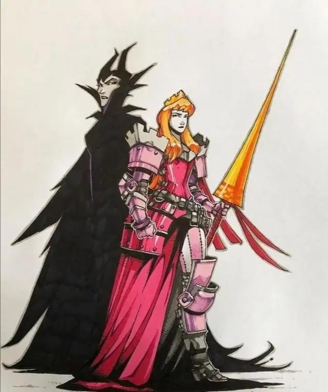 当迪士尼公主全部换成霸气画风，贝儿举枪拿剑，仙蒂捏碎水晶鞋