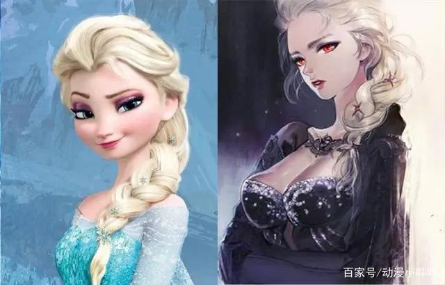 黑化版迪士尼公主，艾莎化身黑暗女王，花木兰成了“刽子手”