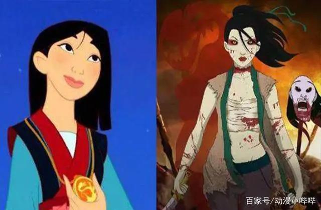 黑化版迪士尼公主，艾莎化身黑暗女王，花木兰成了“刽子手”
