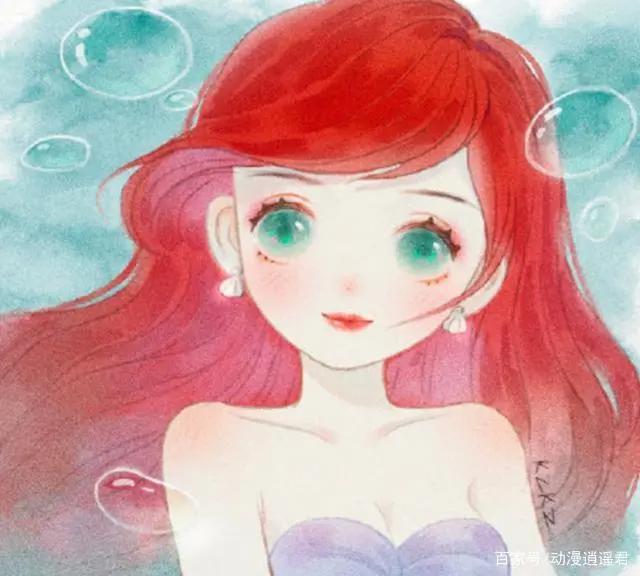 迪士尼公主成为头像后，白雪公主双眼朦胧，爱丽儿笑容最好看