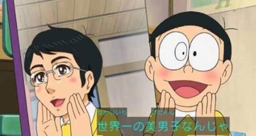 哆啦A梦全员照魔镜，大雄帅到认不出，机器猫方形脸太搞笑！