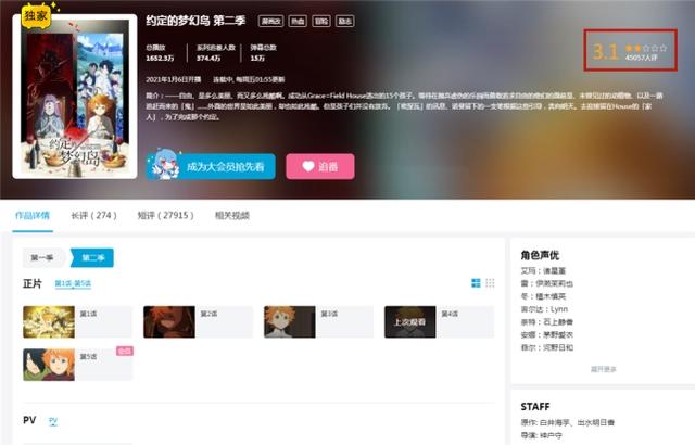 梦幻岛第二季B站评分为3.1，巨人原画师解释原因：全是作者的锅？