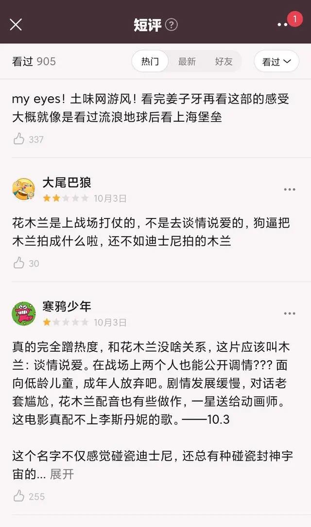 迪士尼的花木兰中国市场遇冷，《花木兰：横空出世》网友：真烂