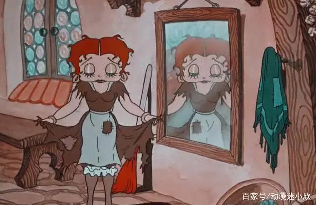 灰姑娘最早动画，1935年上映，名为贝蒂波普，还是个大头公主
