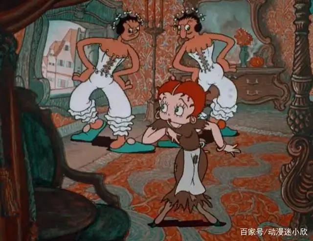 灰姑娘最早动画，1935年上映，名为贝蒂波普，还是个大头公主