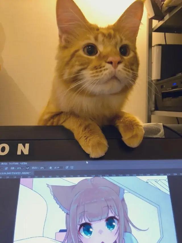 “猫咪萌娘”的画师，再放出新作品，原型真的是美女喵