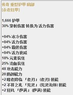 《恐怖黎明》新套装永夜铠甲属性一览