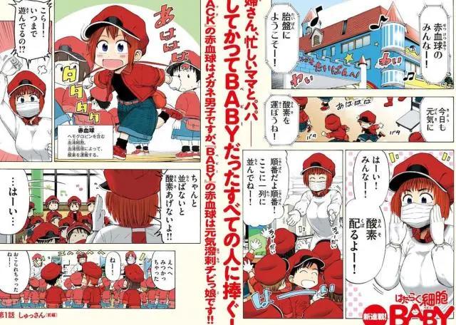 《工作细胞》外传漫画上线，身体主人是胎儿，儿童版红血球很可爱