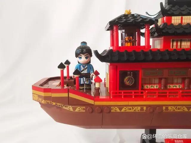 拼搭森宝积木画舫，欣赏洛水美景，感受大唐盛世