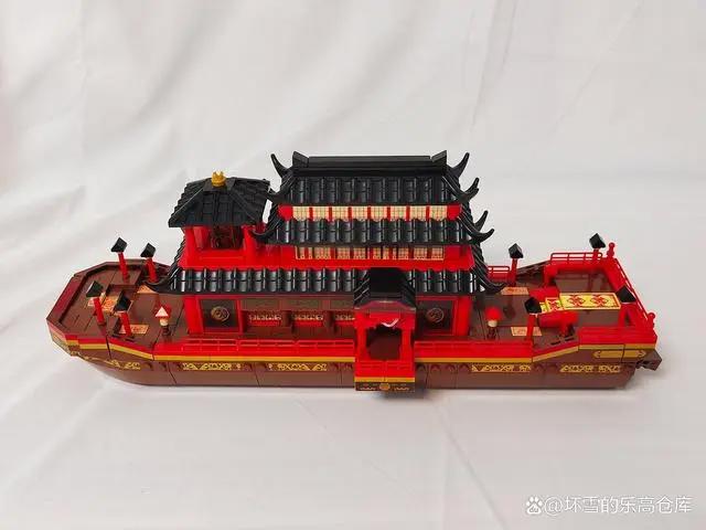 拼搭森宝积木画舫，欣赏洛水美景，感受大唐盛世