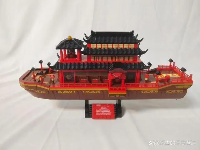 拼搭森宝积木画舫，欣赏洛水美景，感受大唐盛世