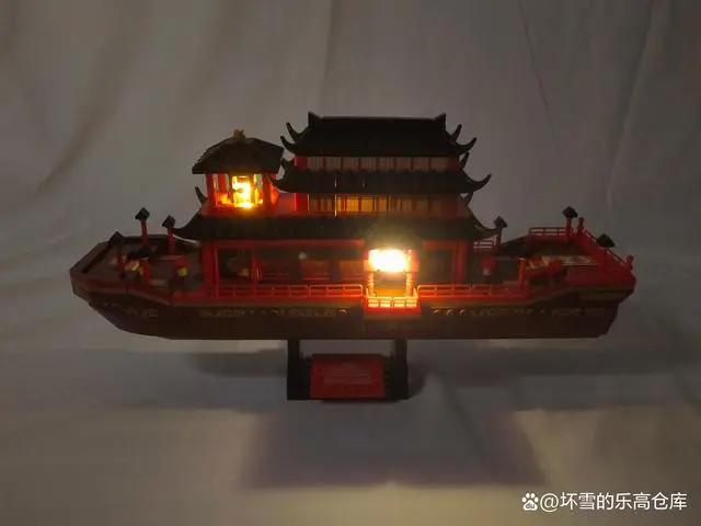 拼搭森宝积木画舫，欣赏洛水美景，感受大唐盛世