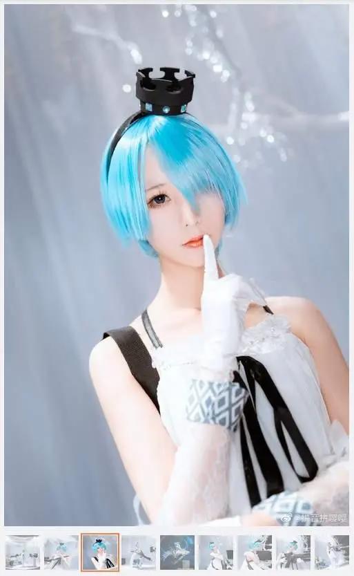少女前线白棋皇后cosplay，如此可爱可别认为是持枪的雷姆喔