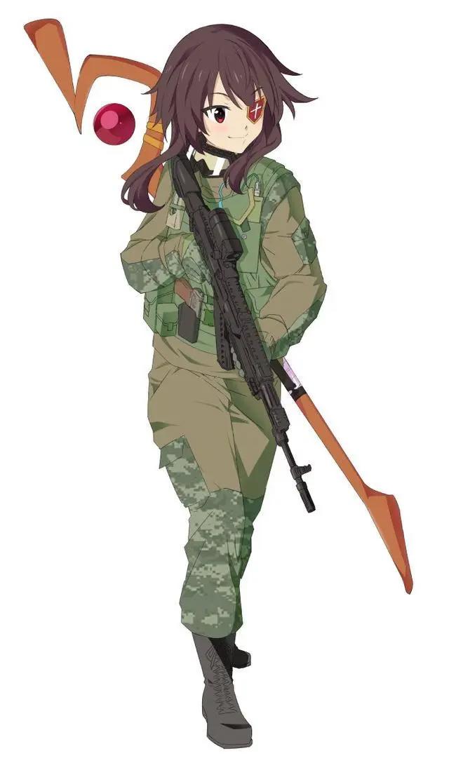 画师把蕾姆画成“战术少女”，冲锋枪比魔法好用多了！