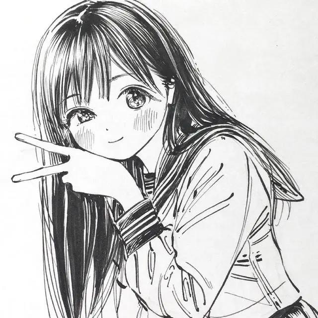 「今日有学●插画」明日酱的水手服，溢出屏幕的少女感