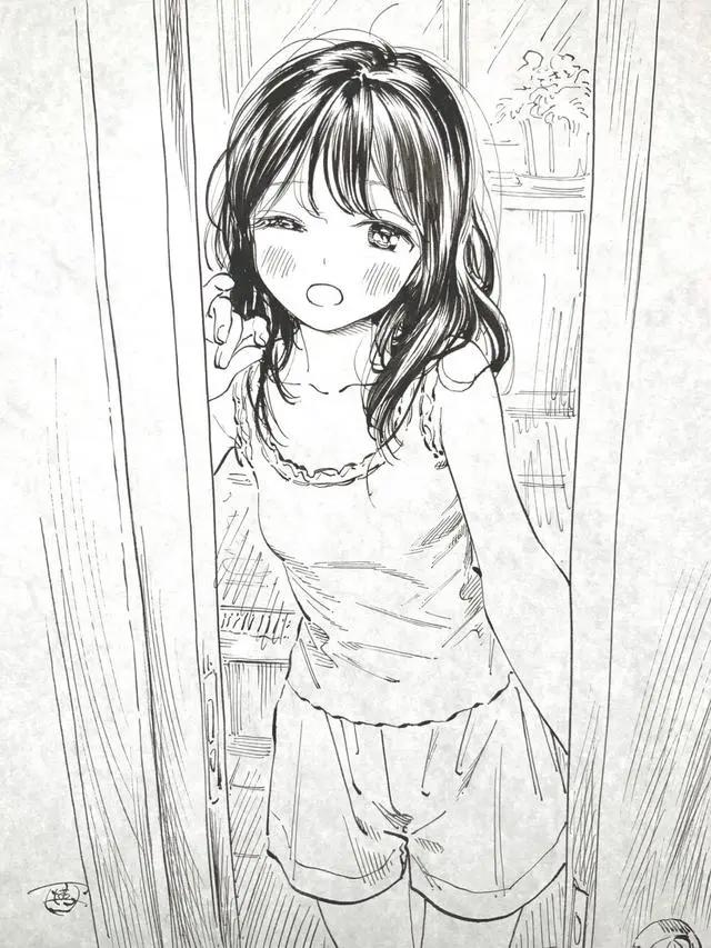 「今日有学●插画」明日酱的水手服，溢出屏幕的少女感