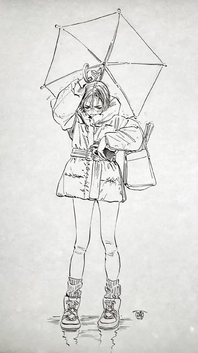 「今日有学●插画」明日酱的水手服，溢出屏幕的少女感