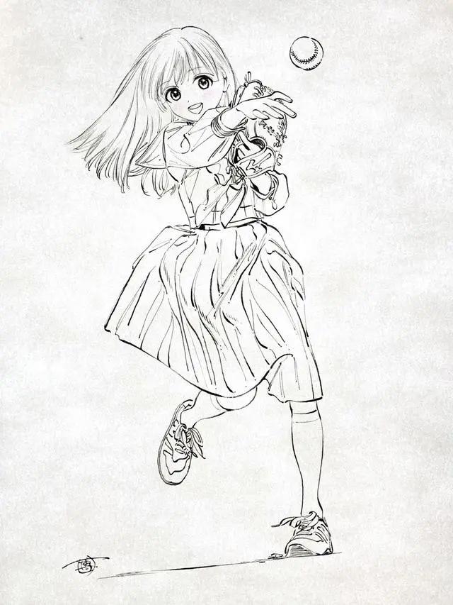 「今日有学●插画」明日酱的水手服，溢出屏幕的少女感