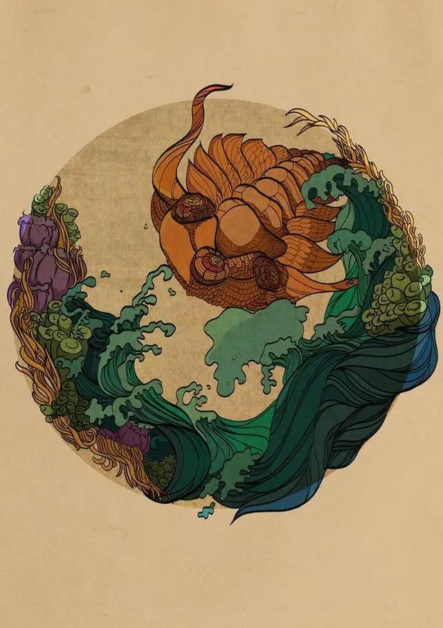 漫画圆形构图混搭中国风：看岁月如歌，看海洋环境变迁「全国大学生网络文化节获奖作品展映」