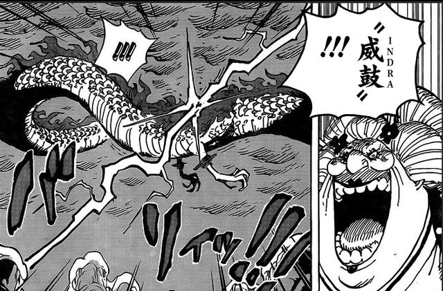 海贼王1002：路飞免疫大妈的雷电攻击，索隆的斩击让凯多震撼