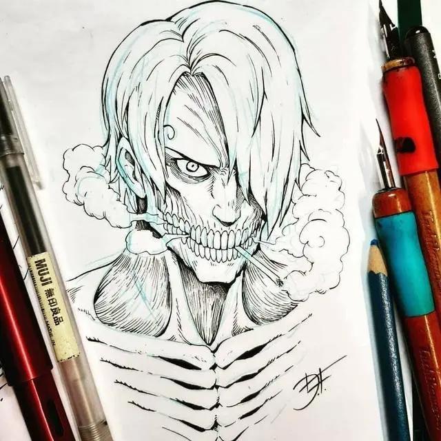 当《巨人》撞上《海贼》，草帽团全员巨人化，谁来救救娜美和罗宾