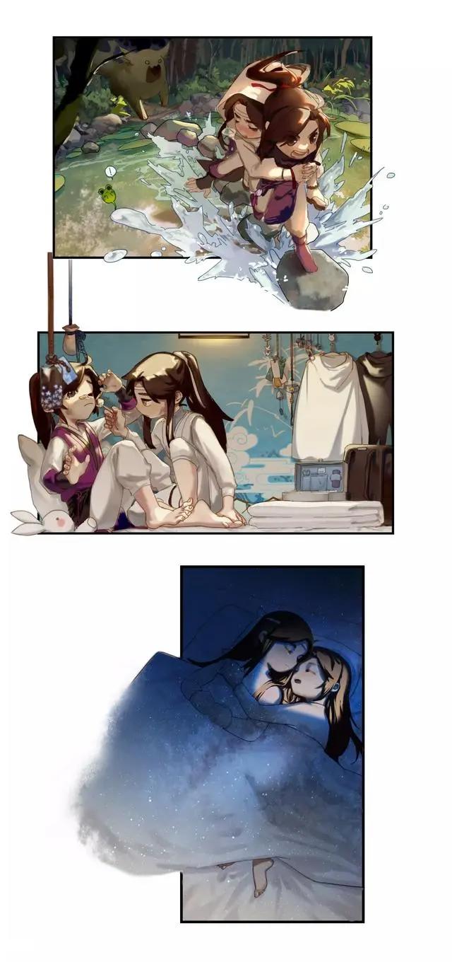 魏婴蓝湛顽童形象，联合秘境大探险，二次元仙境美图