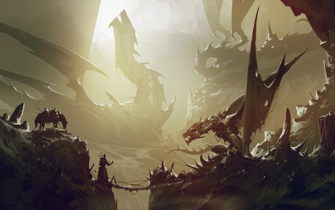 异星魔兽角色概念场景手绘，挥笔轻松自如不受限于细节刻画