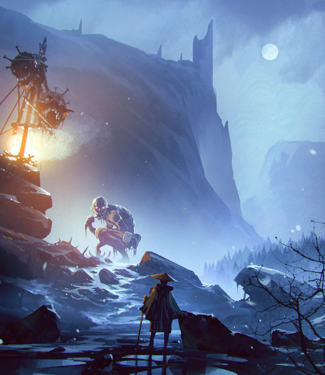 异星魔兽角色概念场景手绘，挥笔轻松自如不受限于细节刻画