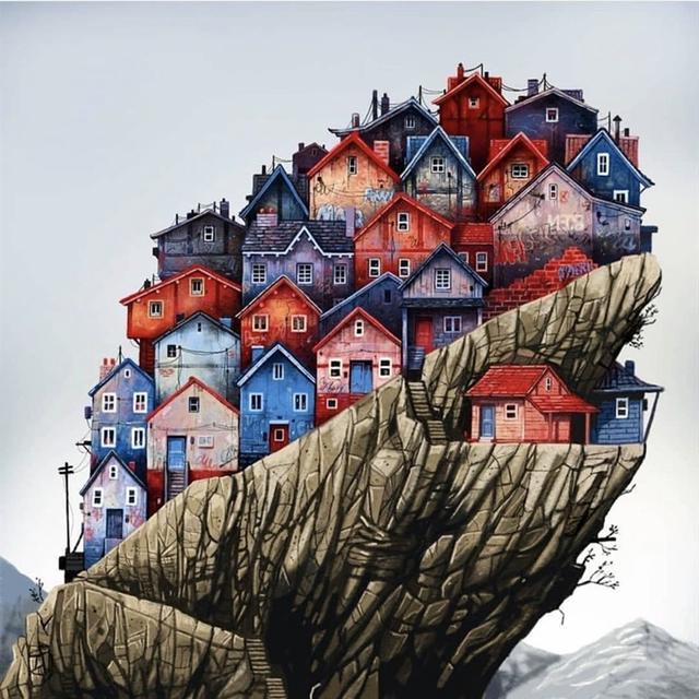 动漫中的房子都很有特色，不仅造型古灵精怪，连选址都别具一格