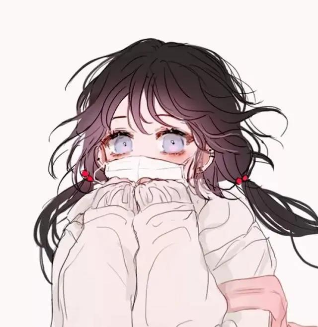 精美动漫女生头像“在这个冬天的开端，我按下了关于你的消除键”