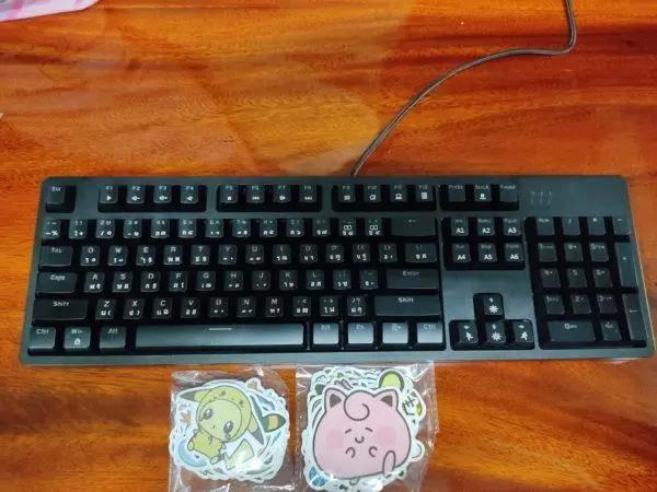 带有简单动漫图案的DIY键盘带防水贴纸