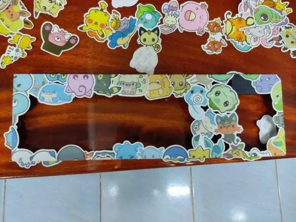 带有简单动漫图案的DIY键盘带防水贴纸