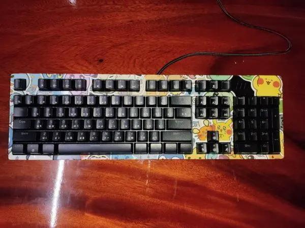 带有简单动漫图案的DIY键盘带防水贴纸