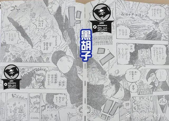 海贼王漫画第1063话，女性版本罗登场，有点像是罗宾？是个美女