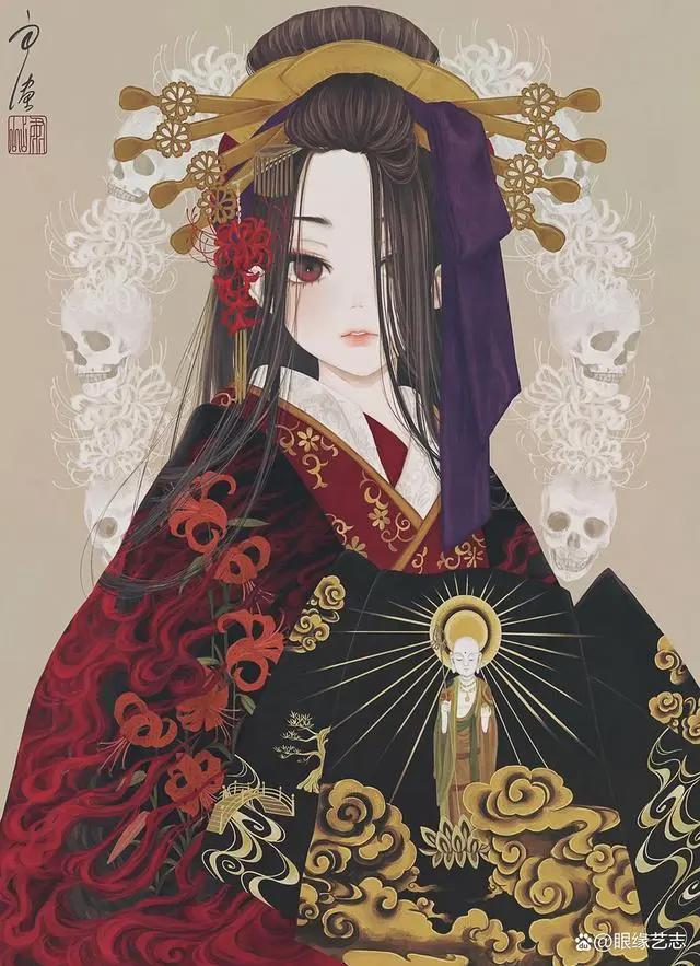 当中国元素碰上日式二次元：日本插画师丑山雨的“次元美人画”