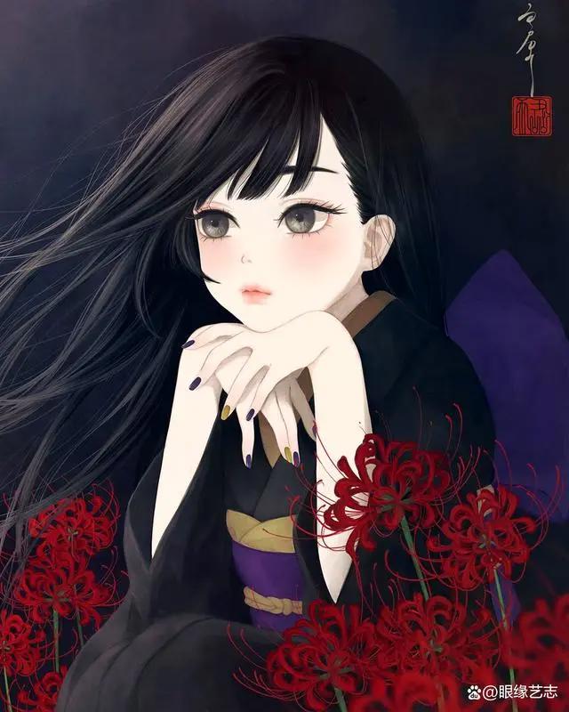 当中国元素碰上日式二次元：日本插画师丑山雨的“次元美人画”