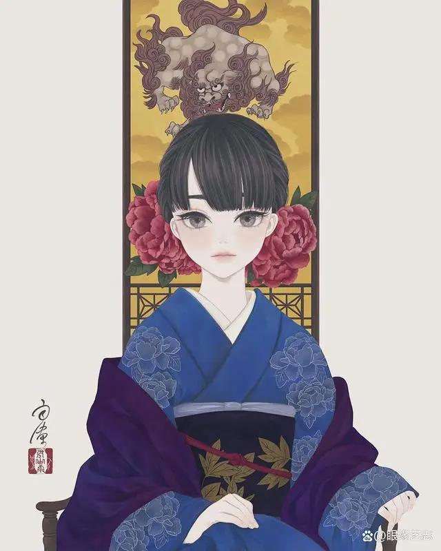 当中国元素碰上日式二次元：日本插画师丑山雨的“次元美人画”