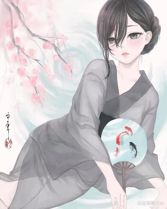 当中国元素碰上日式二次元：日本插画师丑山雨的“次元美人画”