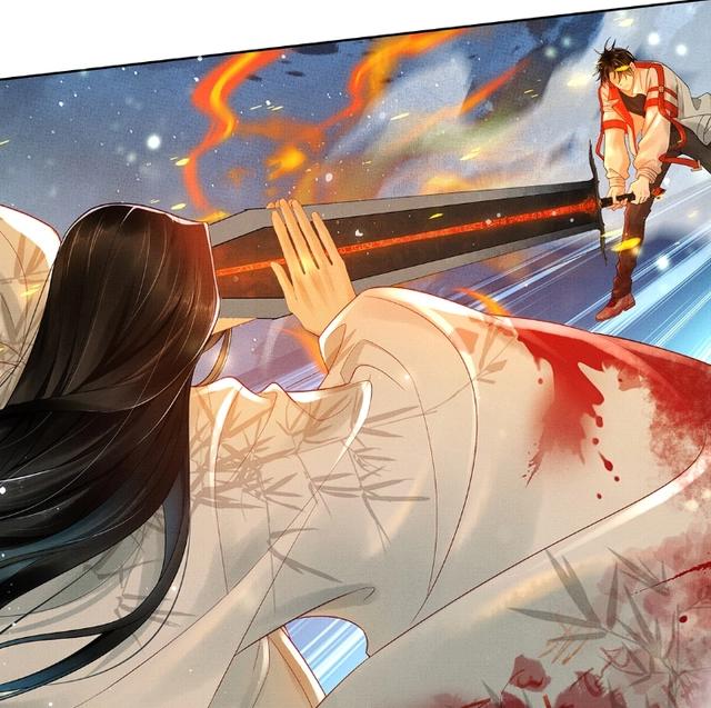 《烈火浇愁》漫画，宣玑亮出本命剑，盛灵渊上演空手接白刃